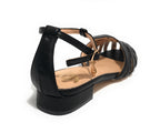 Scarpe donna sandalo Gold&gold ecopelle nero DS24GG25 GP651