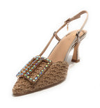 Scarpe donna sandalo Gold&gold ecopelle champagne con strass DS24GG28 GP647