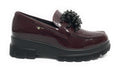 Scarpe donna mocassino Gold&gold vernice rosso bordeaux D25GG03 GB870