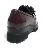 Scarpe donna mocassino Gold&gold vernice rosso bordeaux D25GG03 GB870