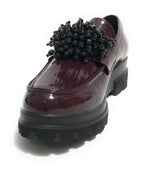 Scarpe donna mocassino Gold&gold vernice rosso bordeaux D25GG03 GB870