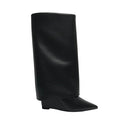 Scarpe donna Gold&gold stivale con gonna in ecopelle nero D25GG25 GV16