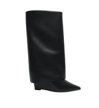 Scarpe donna Gold&gold stivale con gonna in ecopelle nero D25GG25 GV16
