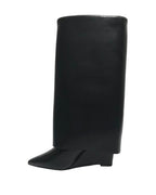 Scarpe donna Gold&gold stivale con gonna in ecopelle nero D25GG25 GV16
