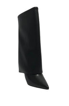 Scarpe donna Gold&gold stivale con gonna in ecopelle nero D25GG25 GV16