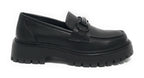 Scarpe donna mocassino Gold&gold ecopelle nero D25GG29 GR459