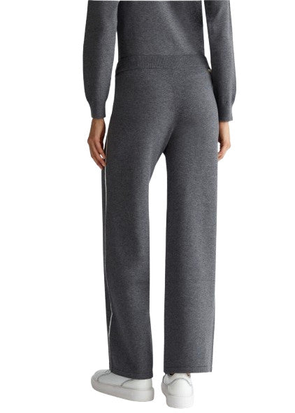 Pantalone donna Liu Jo jogging in maglia grigio antracite melange E25LJ45 TF4315 MS63L C3497