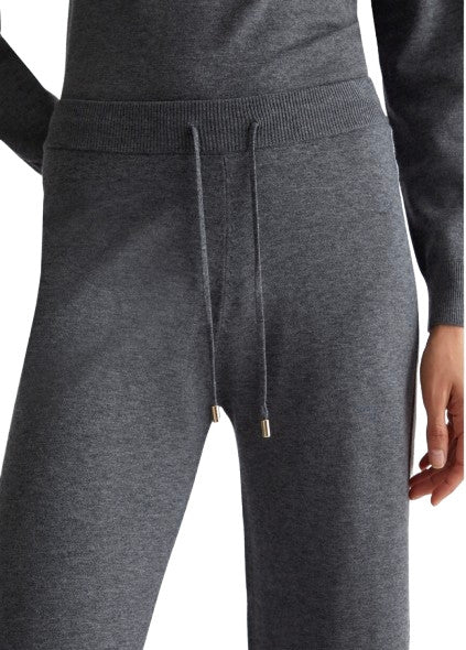 Pantalone donna Liu Jo jogging in maglia grigio antracite melange E25LJ45 TF4315 MS63L C3497