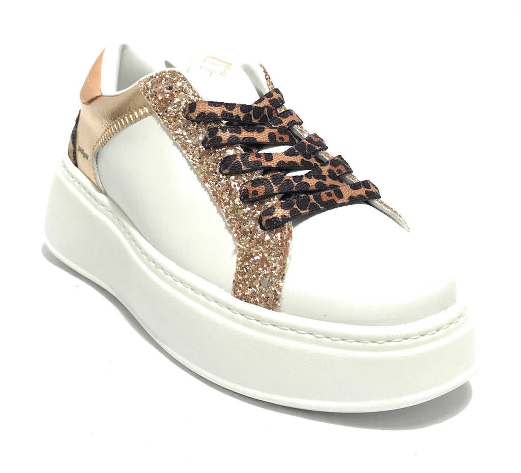 Sneaker donna Gold&gold bianco/ leopard DS25GG12 GB948
