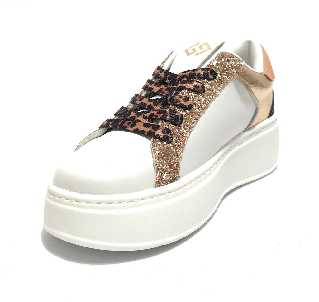 Sneaker donna Gold&gold bianco/ leopard DS25GG12 GB948