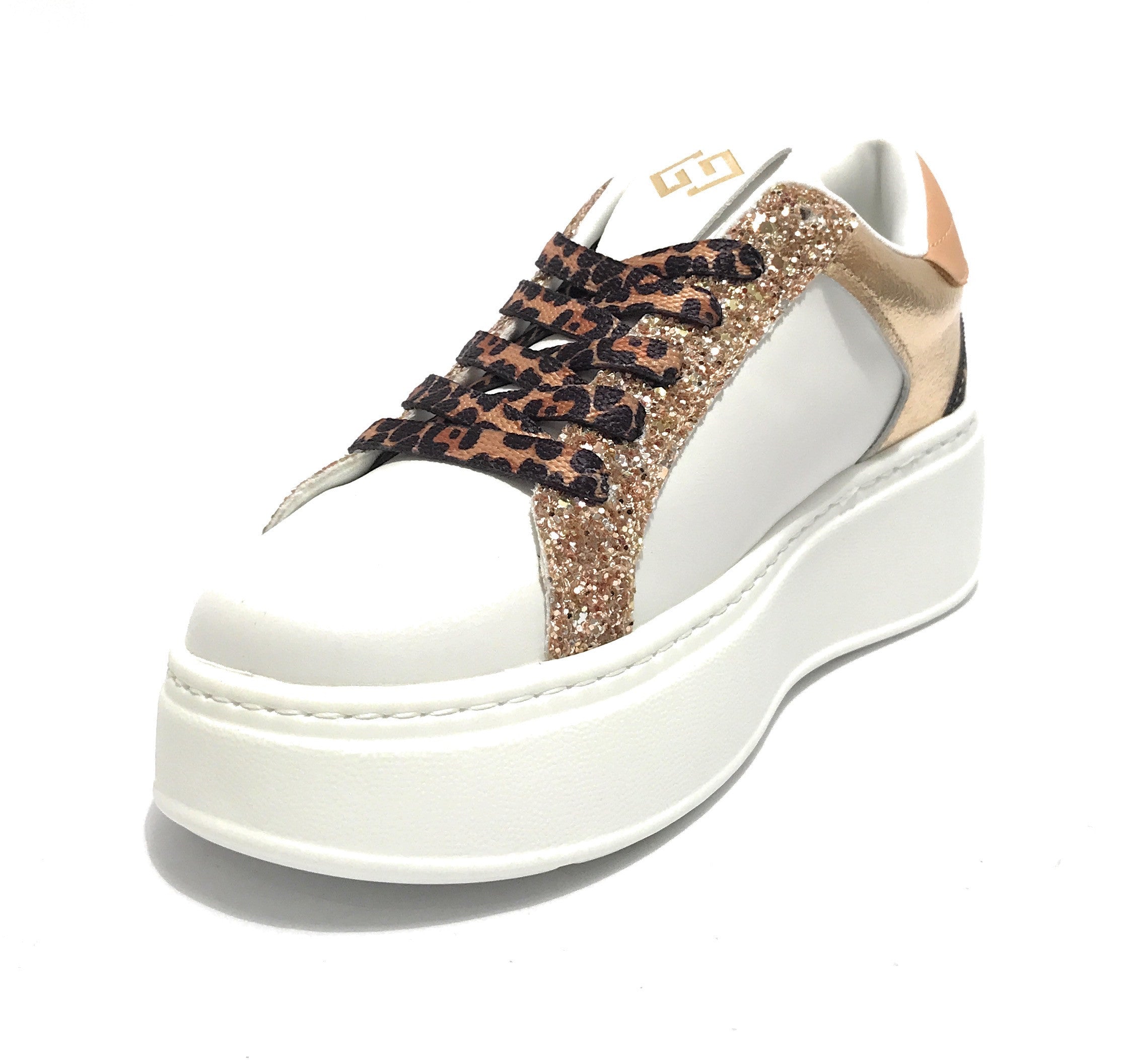 Sneaker donna Gold&gold bianco/ leopard DS25GG12 GB948