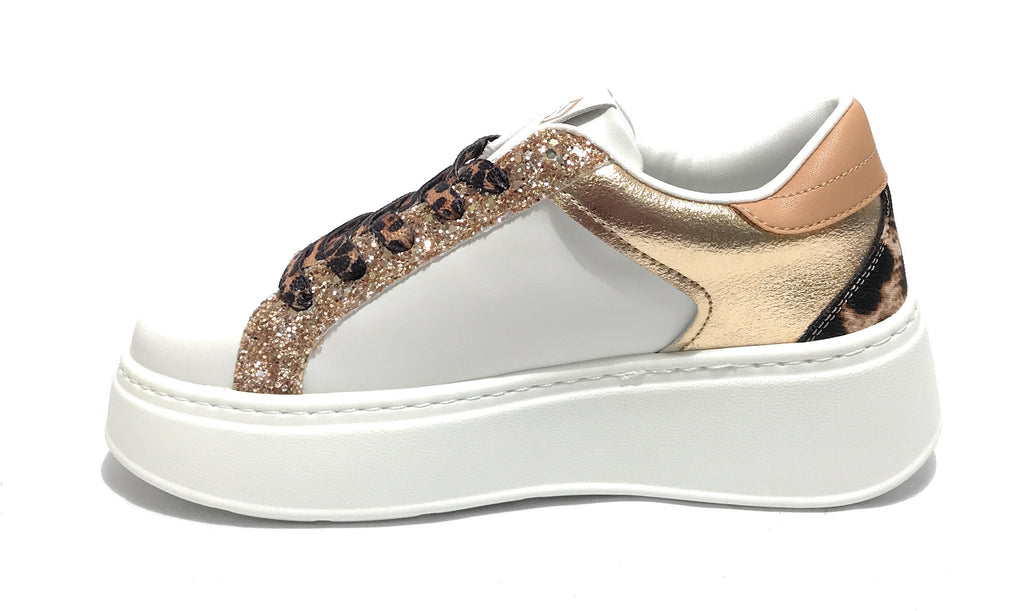 Sneaker donna Gold&gold bianco/ leopard DS25GG12 GB948