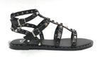 Scarpe donna sandalo Gold&gold ecopelle nero DS25GG35 GH57