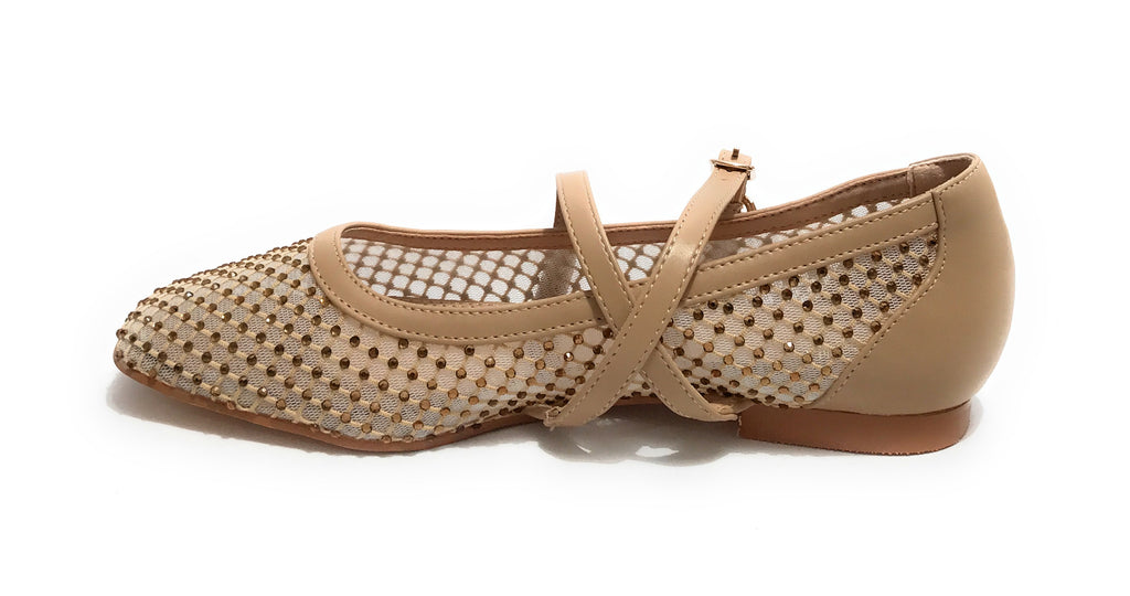 Scarpe donna Gold&gold ballerina a rete beige DS25GG37 GD193