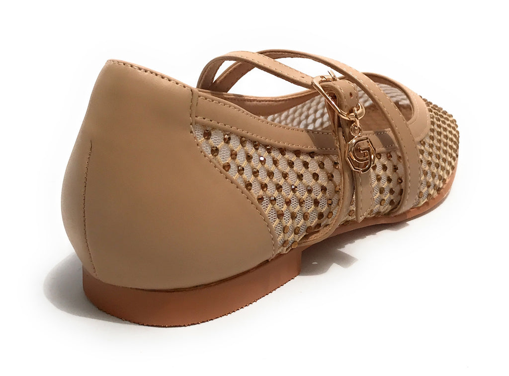 Scarpe donna Gold&gold ballerina a rete beige DS25GG37 GD193