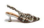 Scarpe donna sandalo Gold&gold caffè/verde/bianco DS25GG47 GD246
