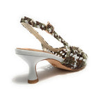 Scarpe donna sandalo Gold&gold caffè/verde/bianco DS25GG47 GD246