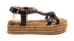 Scarpe donna sandalo Gold&gold ecopelle nero DS25GG59 GC760