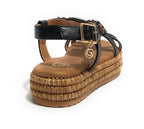 Scarpe donna sandalo Gold&gold ecopelle nero DS25GG59 GC760