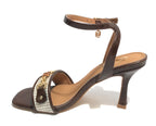 Scarpe donna sandalo Gold&gold ecopelle caffè DS25GG65 GU297