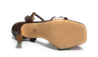 Scarpe donna sandalo Gold&gold ecopelle caffè DS25GG65 GU297