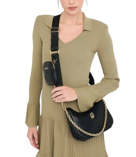 Borsa donna Liu-jo Achala hobo nero B26LJ55 AF5180 E0077