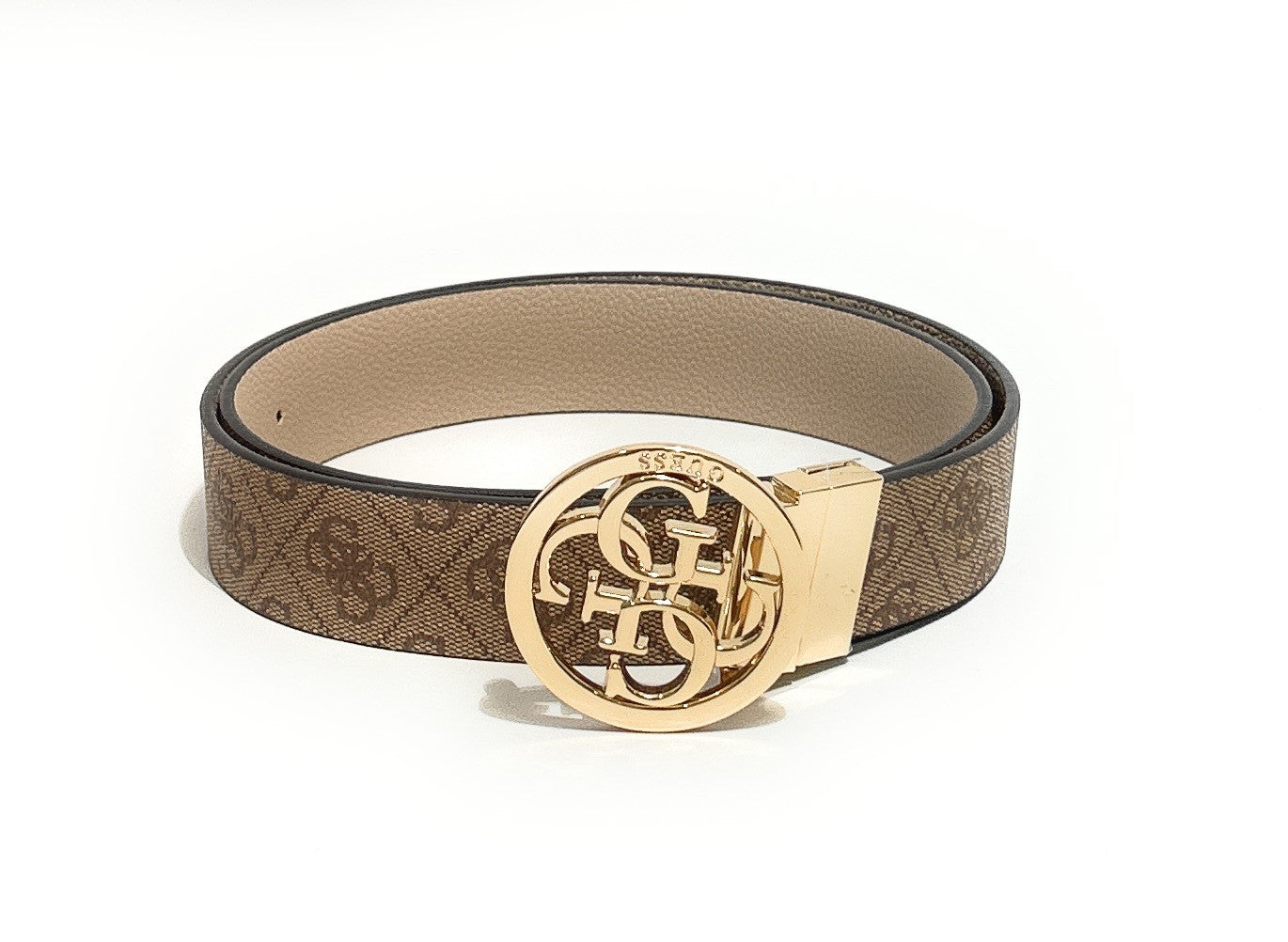 Cinta donna Guess Nolana 4g reversible latte logo CS26GU19 BW9166P4235