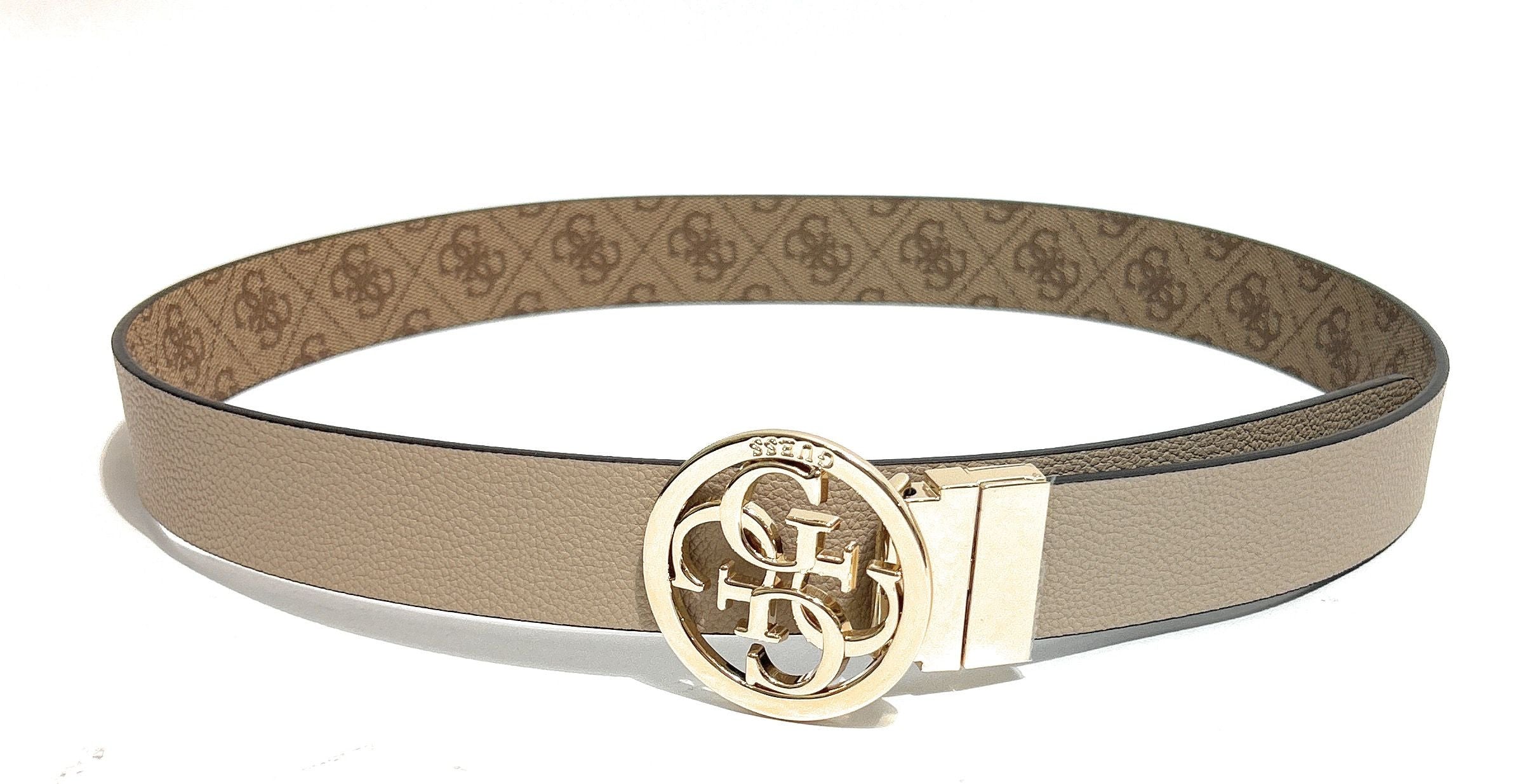 Cinta donna Guess Nolana 4g reversible latte logo CS26GU19 BW9166P4235