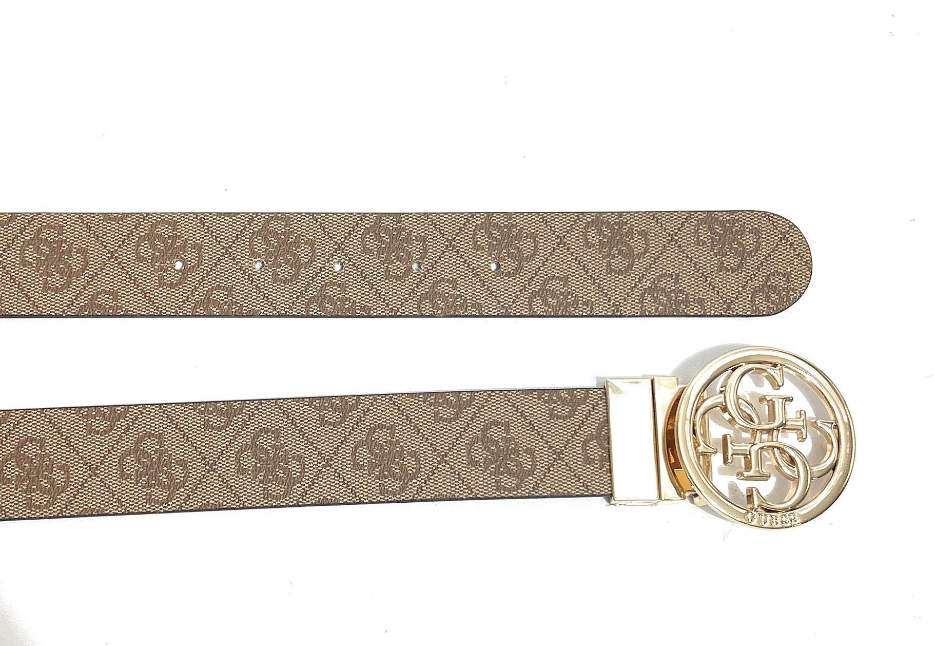 Cinta donna Guess Nolana 4g reversible latte logo CS26GU19 BW9166P4235