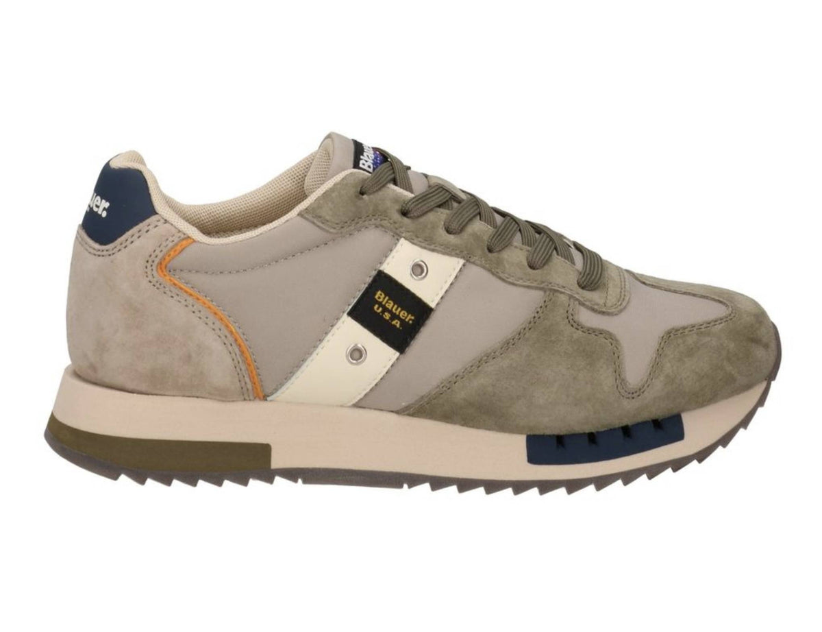 Scarpe Blauer sneaker Queens suede/ tessuto military/ taupe US26BU01 S6QUEENS01/NUB