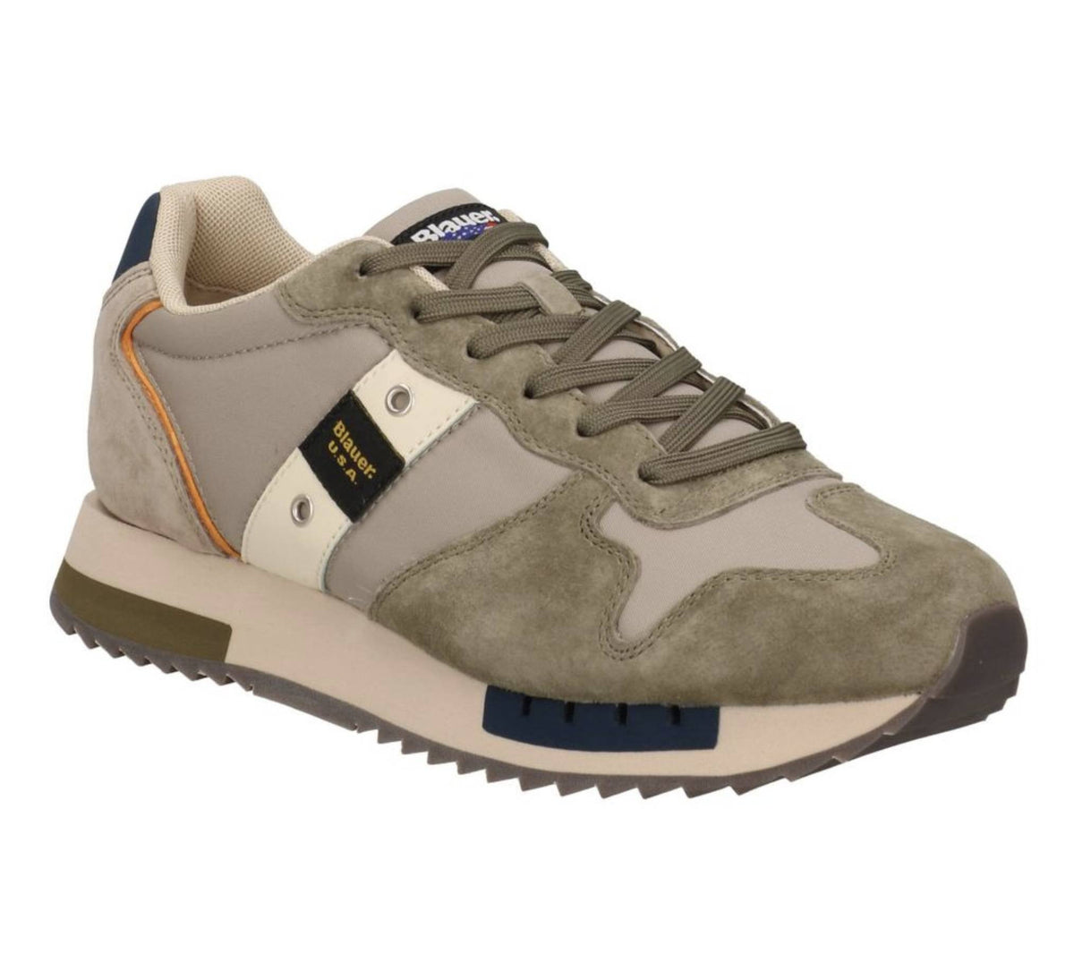 Scarpe Blauer sneaker Queens suede/ tessuto military/ taupe US26BU01 S6QUEENS01/NUB