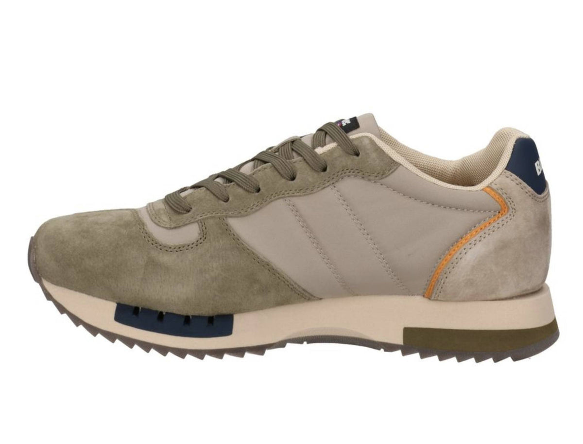 Scarpe Blauer sneaker Queens suede/ tessuto military/ taupe US26BU01 S6QUEENS01/NUB