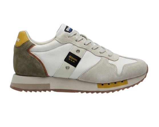 Scarpe Blauer sneaker Queens01 suede/tessuto white/beige US26BU02 S6QUEENS01/NUB
