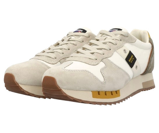 Scarpe Blauer sneaker Queens01 suede/tessuto white/beige US26BU02 S6QUEENS01/NUB