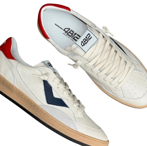 Scarpe uomo 4B12 sneakers blu/red US26QB03 PLAYNEW-U1003