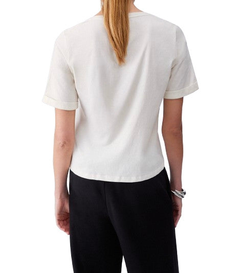 T-shirt donna Liu Jo white milk ES26LJ22 TA6284 JS923 10105