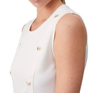 Abito donna Liu Jo corto in jersey white milk ES26LJ24 TA6126 J5942 10105