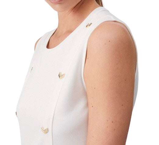 Abito donna Liu Jo corto in jersey white milk ES26LJ24 TA6126 J5942 10105