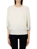 Maglia chiusa donna Liu Jo white milk/silver ES26LJ30 TA6006 MS49I D6129