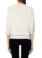 Maglia chiusa donna Liu Jo white milk/silver ES26LJ30 TA6006 MS49I D6129