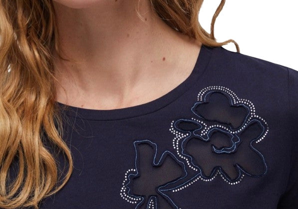 T-shirt donna Liu Jo night blu sky ES26LJ33 TA6155 JS923 93924