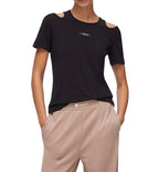 T-shirt donna Liu Jo cut-out black ES26LJ34 TA6170 JS005 22222