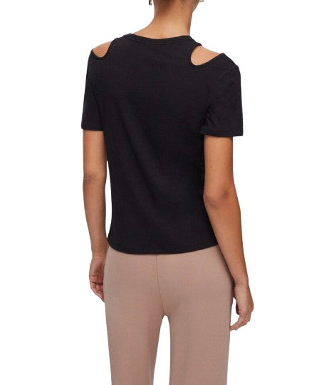 T-shirt donna Liu Jo cut-out black ES26LJ34 TA6170 JS005 22222