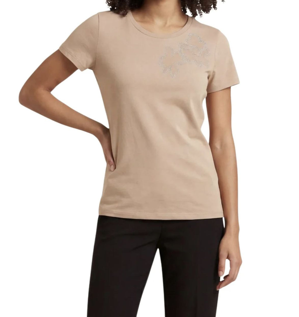 T-shirt donna Liu Jo light almond ES26LJ21 TA6155 JS923 X0754