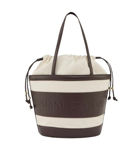 Borsa donna a secchiello mano/spalla Armani Exchange natural/dusk shade BS26AX06 XW002607 AF22635
