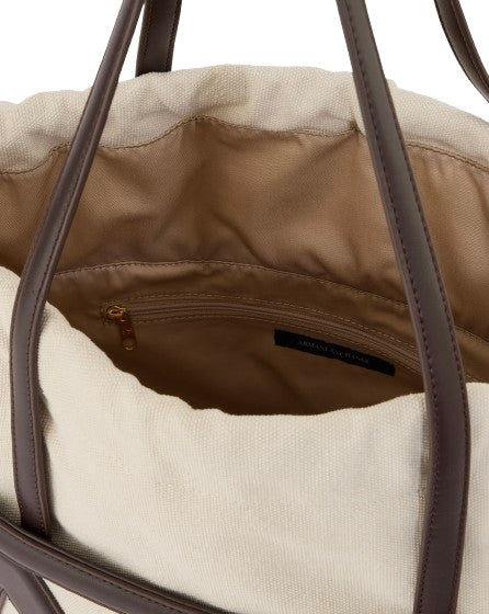 Borsa donna a secchiello mano/spalla Armani Exchange natural/dusk shade BS26AX06 XW002607 AF22635