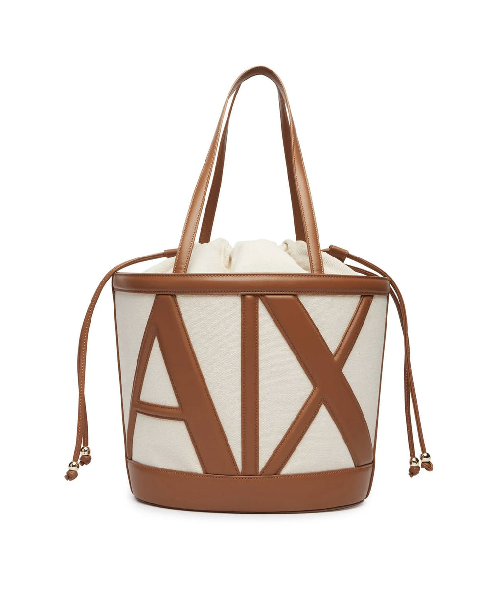 Borsa donna a secchiello mano/spalla Armani Exchange natural/saline clay BS26AX10 XW002607 AF22635 M6261