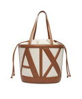 Borsa donna a secchiello mano/spalla Armani Exchange natural/saline clay BS26AX10 XW002607 AF22635 M6261