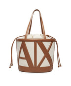 Borsa donna a secchiello mano/spalla Armani Exchange natural/saline clay BS26AX10 XW002607 AF22635 M6261
