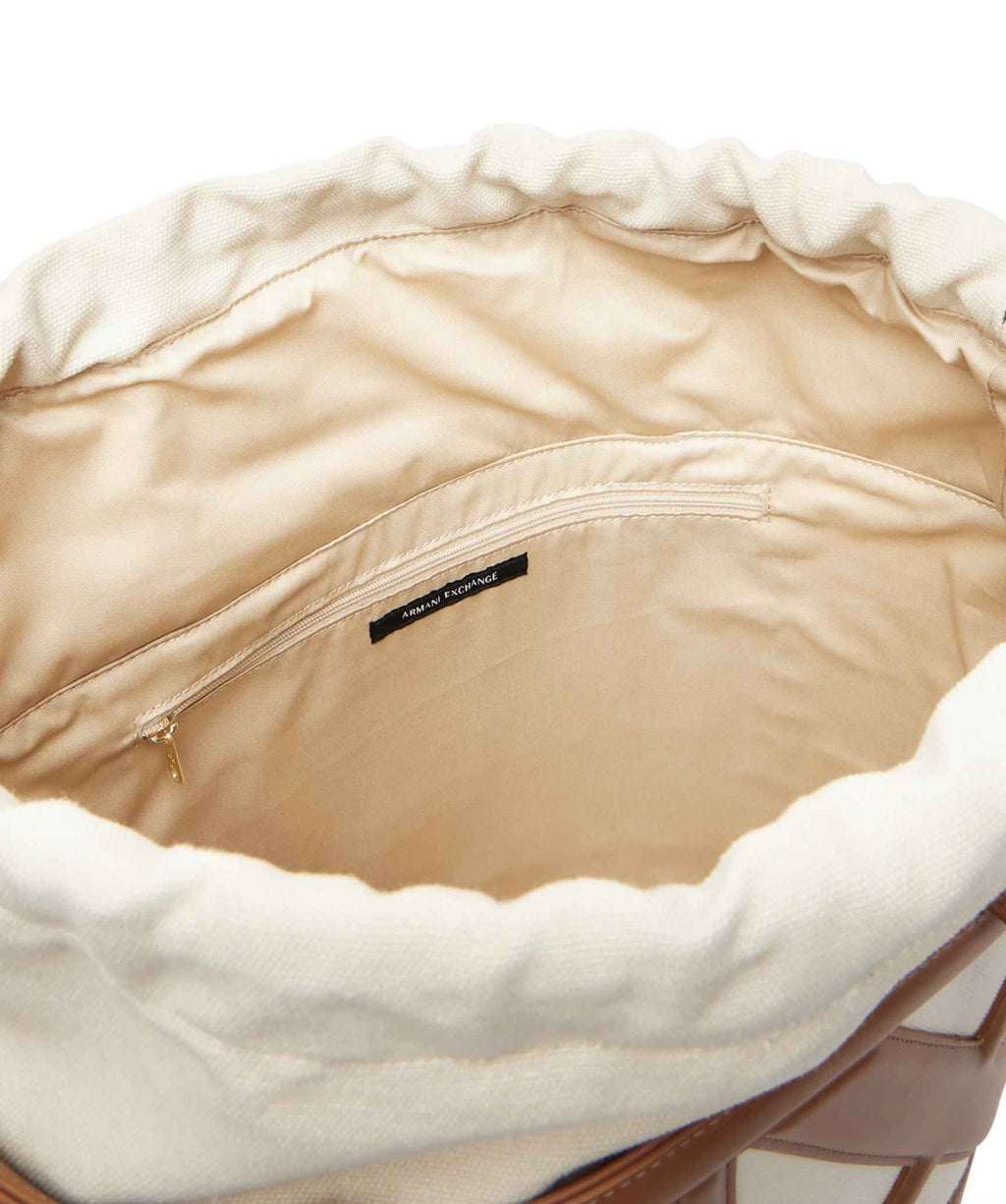 Borsa donna a secchiello mano/spalla Armani Exchange natural/saline clay BS26AX10 XW002607 AF22635 M6261
